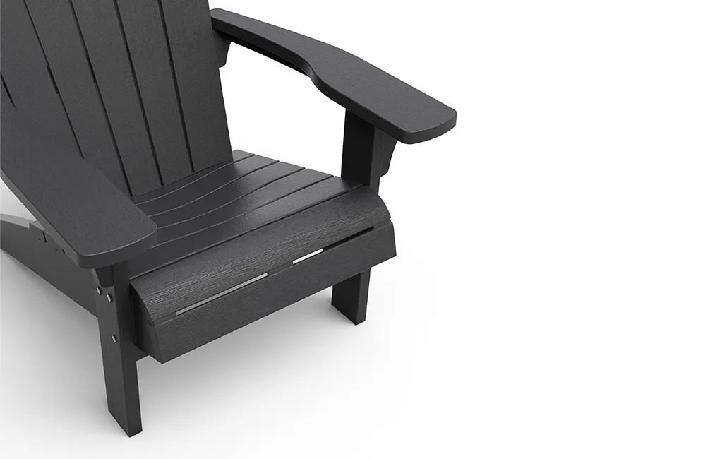 Troy Adirondack Stühle mit Luzon Tisch – 81x80x96,5 cm - Grau