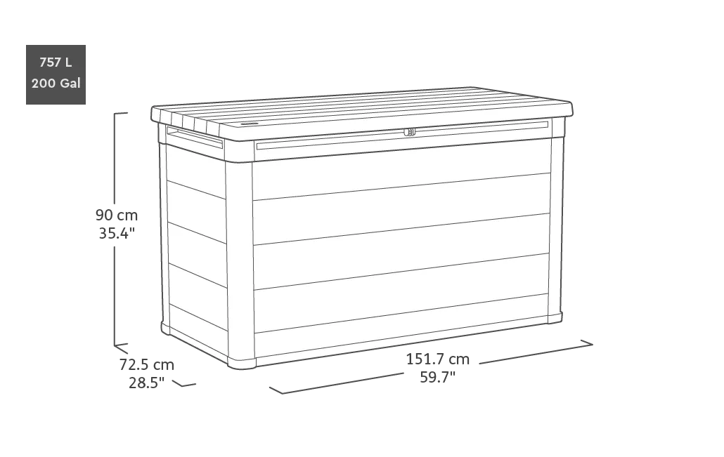 Cortina 757L Aufbewahrungsbox - Grau