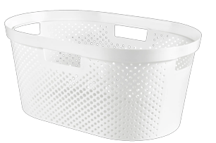 Infinity Dots Wasmand 40L - Wit - Wasmanden