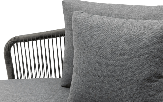 ספת רביצה מרקש + 2 שולחנות צד  - אפור גרפיט