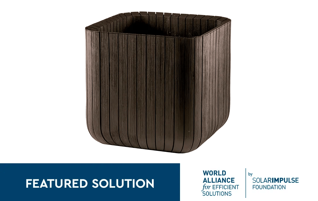 Set 2x Macetero Polyal Wood Planter - 29,5x29,5x29,7 cm y 21,5L