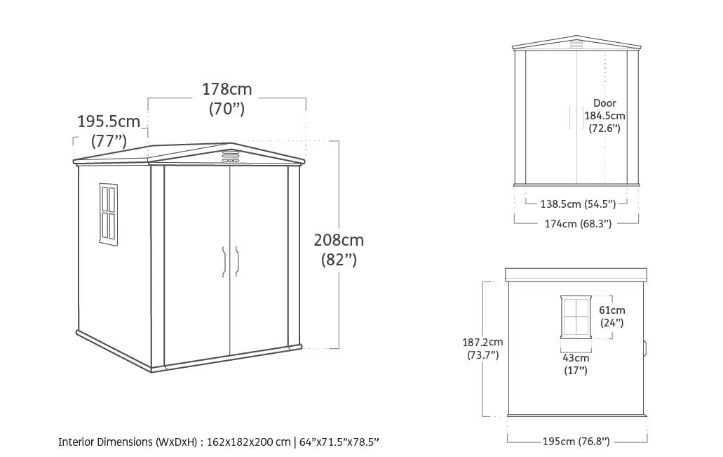 Remise de rangement de taille moyenne Factor brune – Remise 6 x 6 – Keter Canada
