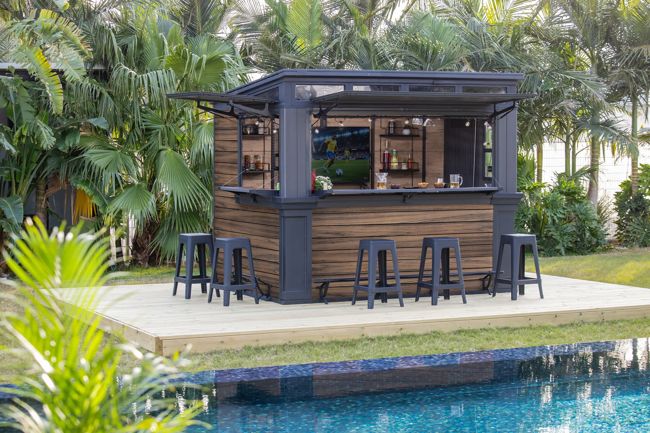 Signature Outdoor Garden Bar - Rosewood