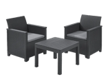 Emma 2 Seater Balcony Set - Grey