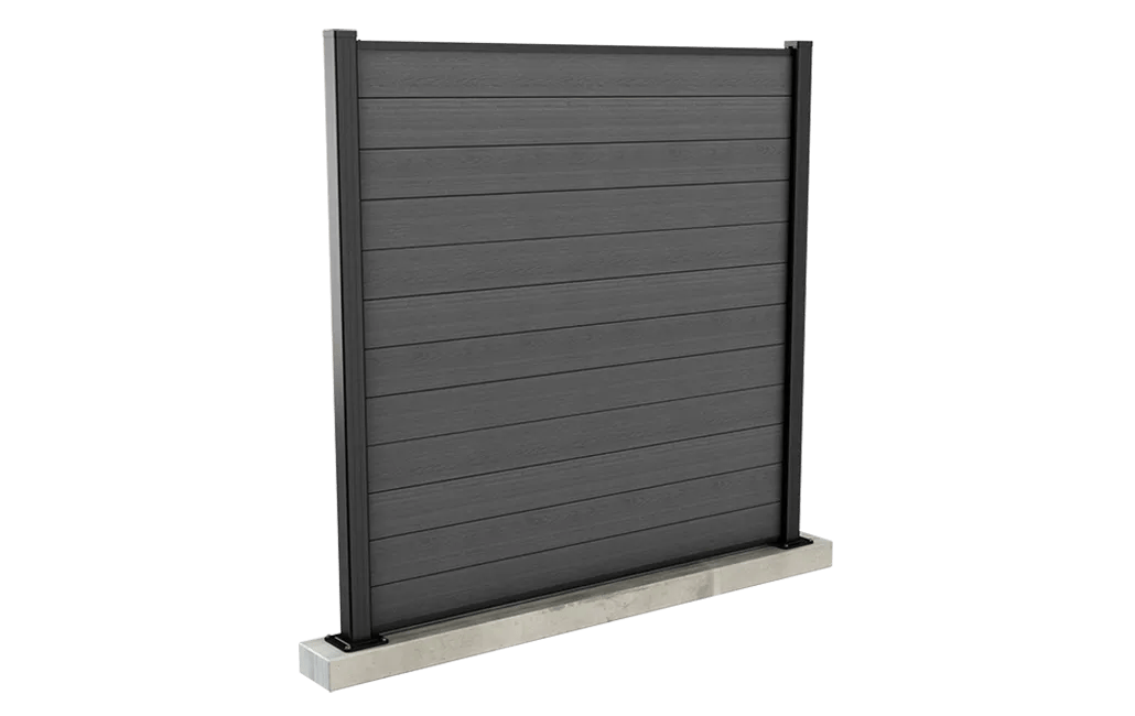 Clôture Kit clôture avec poteau 180cm à visser - Gris Aspect Bois - Keter FR