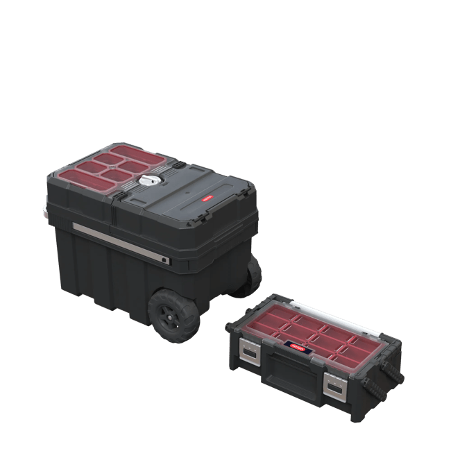 Masterloader Rolling Tool Box with Cantilever Organizer - Keter US