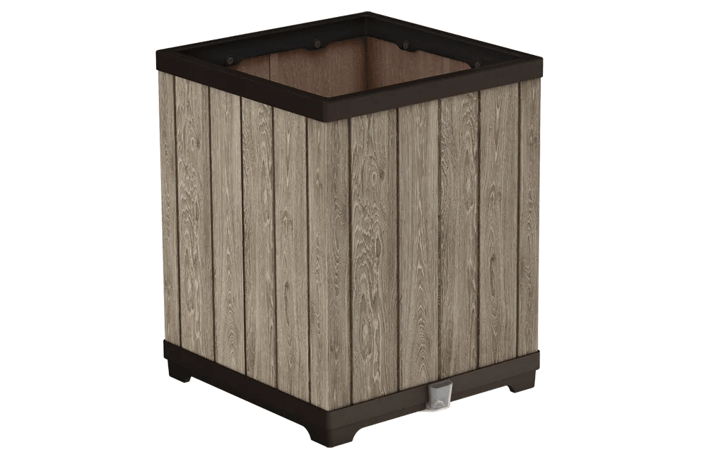 Signature Vierkante Hoge Plantenbak - 45.5x45.5x55cm - Ashwood