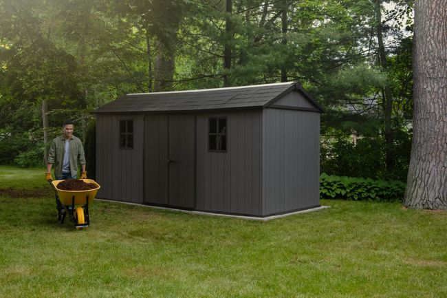 Newton Plus 7515 Tuinhuis - 230x476x246cm - Grijs