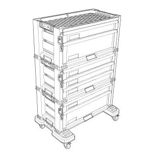 Servante d'atelier 7 tiroirs - Noir