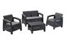 Corfu Outdoor Seating Conversation Set​ Graphite - Keter US
