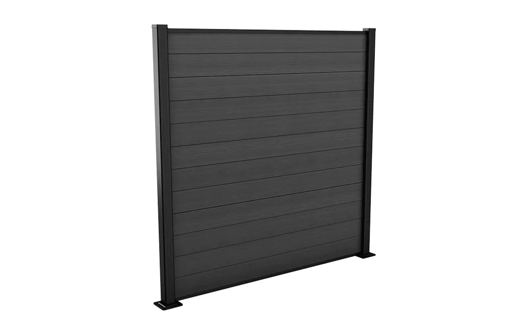 Clôture Kit clôture avec poteau 180cm à visser - Gris Aspect Bois - Keter FR