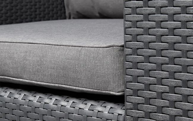Salta 3 Seater Settee Outdoor Sofa - Graphite - Keter US