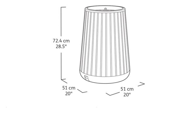 Self Watering Rosewood Brown Conical Tall Planter - Keter US