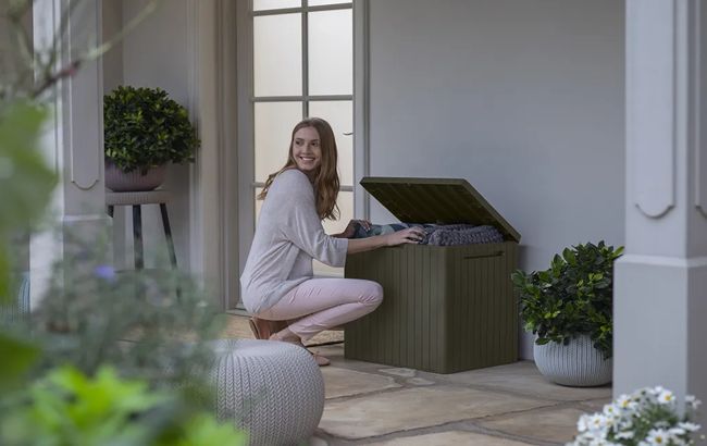 30 Gallon Storage Deck Box City Box Taupe - Keter US