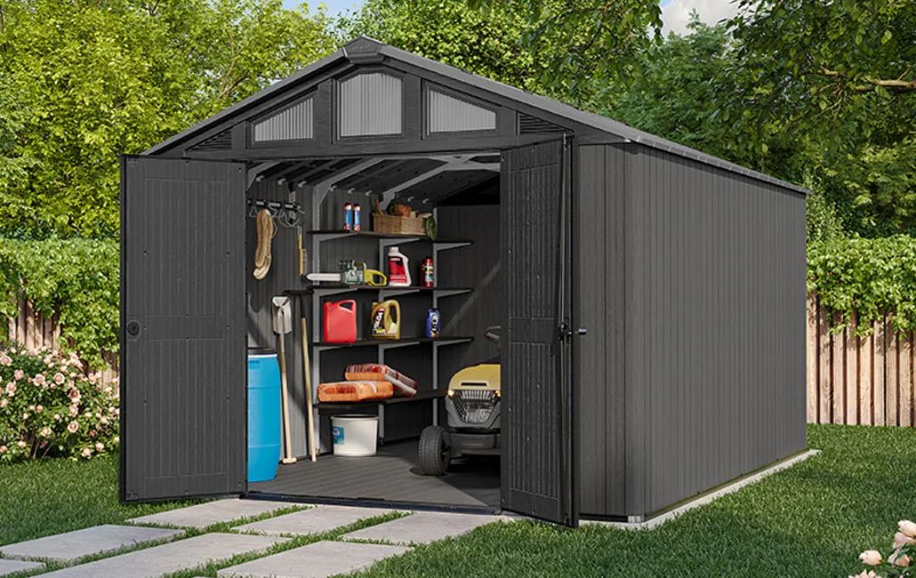 Abri de jardin Stronghold 1015 - 12,5 m2 - Gris Aspect Bois