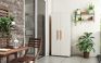 Armario alto de exterior Groove - 180x45x80 cm. - Beige