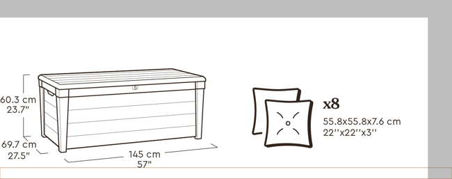 Brightwood Brown 120 Gallon Storage Deck Box - Keter US