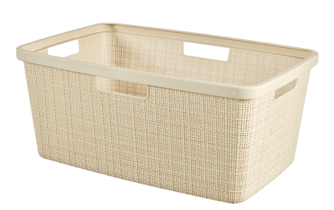 סל כביסה יוטה 46 ליטר - JUTE - קרם
