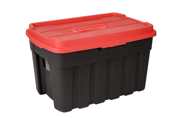Tuff Box 140L Storage Boxes with Lid  Set of 3 - Black