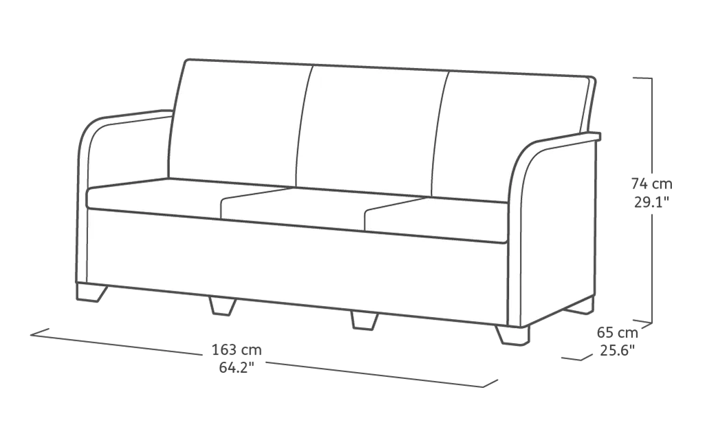 Rosalie 5 seater lounge set with storage table - Graphite