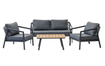 סט פיג'י חבלים - קפוצ'ינו - מערכות ישיבה מאלומיניום