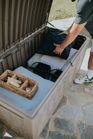 Signature 135 Gallon Large Deck Box - Mist Gray - Keter US