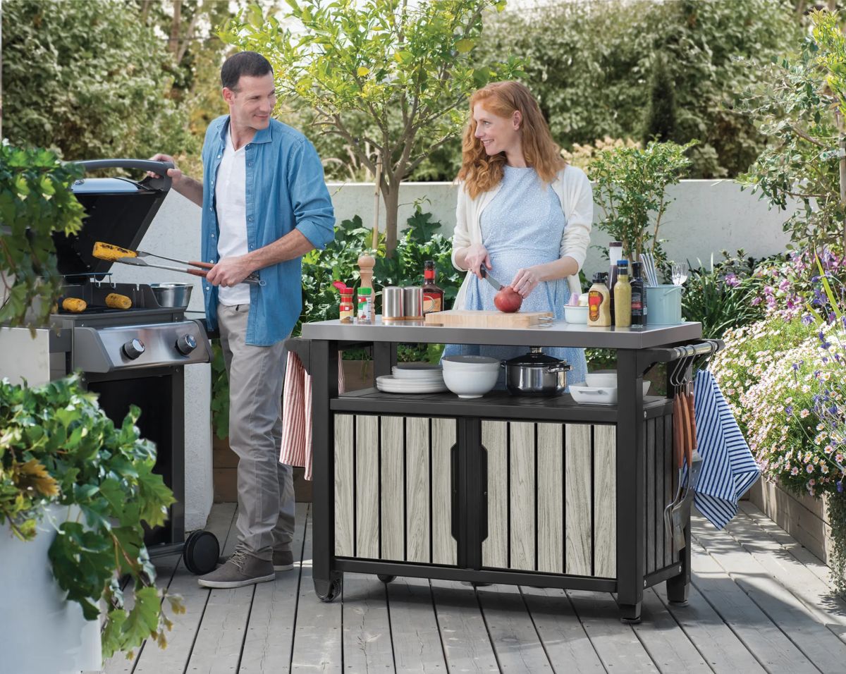 Unity XL Outdoor Kitchen BBQ Table  - Storm Grey