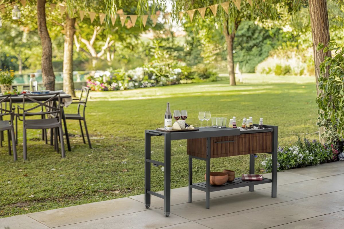 Outdoor Extendable Prep Table - Rosewood Brown - Keter Canada