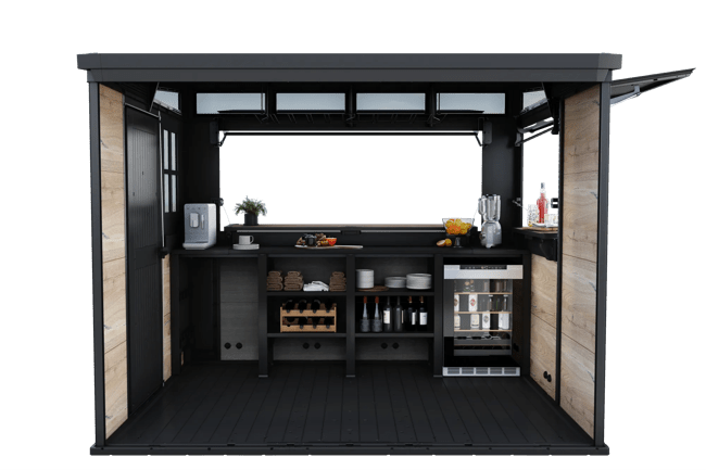 Signature Outdoor Garden Bar - Walnut Brown