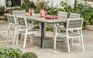 Pack de 2 sillas de exterior con reposabrazos Harmony - Capuchino