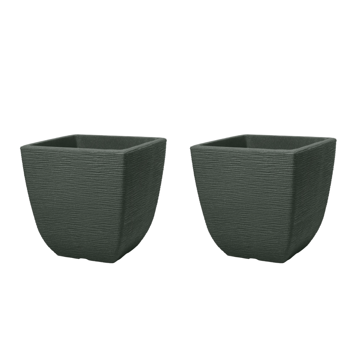 Cotswold Square Planter 38cm Set of 2 - Marble Green