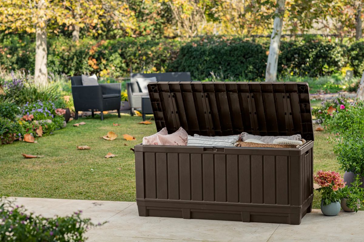 92 Gallon Deck Box Kentwood Storage Box Brown - Keter US