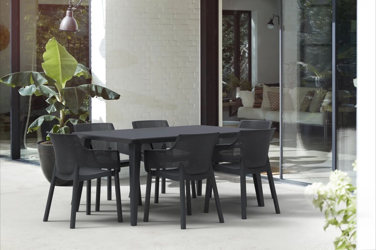 Table de jardin Lima 160 cm - Graphite