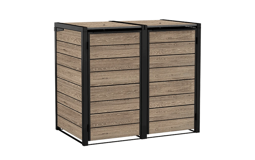 Signature Hide Away Containerberging - 2x240L - Ashwood