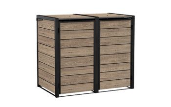 Signature Hide Away Containerberging - 2x240L - Ashwood - Tuinberging