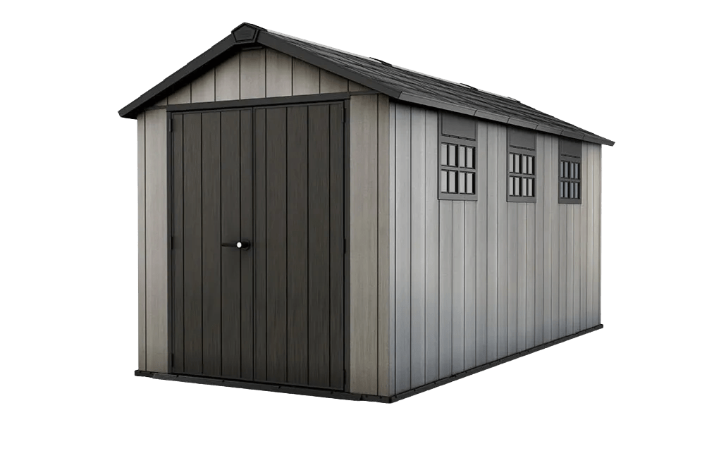 Oakland 7.5x15 Storage Shed - Grey