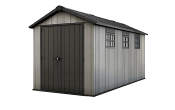 Oakland 7.5x15 Storage Shed - Grey - Large Sheds
