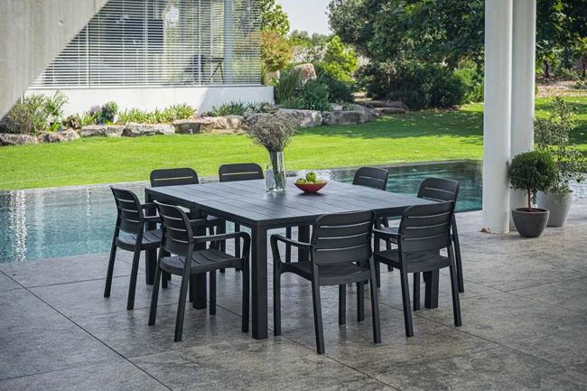 Chaise Tisara - Lot de 6 - Anthracite