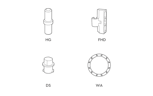 Factor - Small Plastic Parts Set - Brown