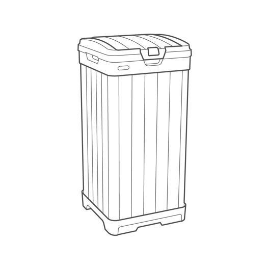 Darwin Gray Outdoor Trash Can - Keter US