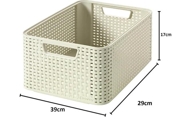 סלסלה סטייל ראטן 3615 - 18 ליטר - גודל M - קרם thumbnail