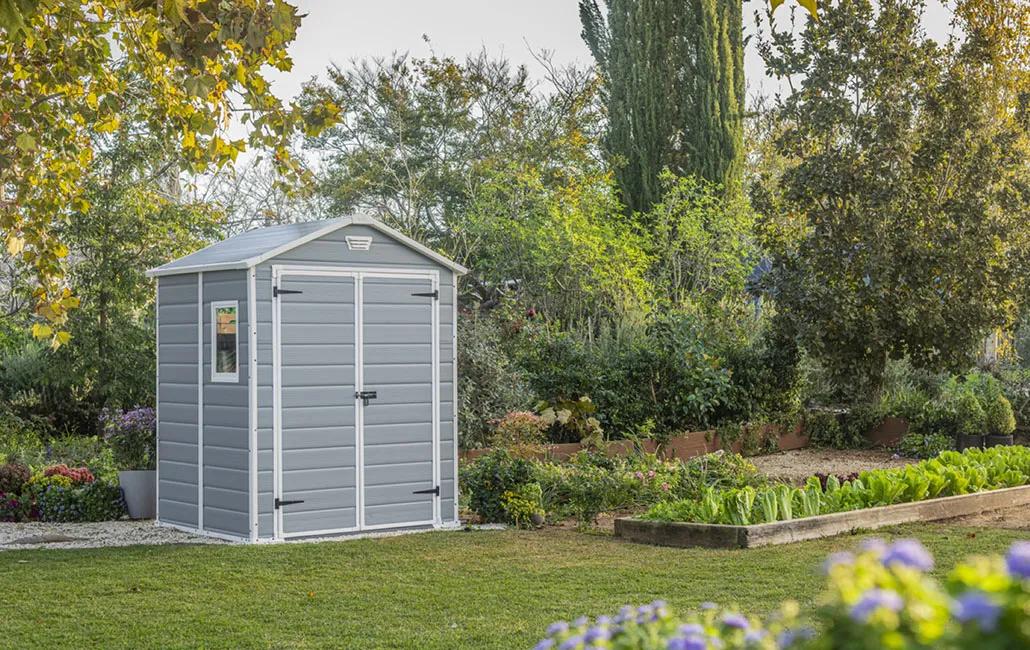 Keter Manor 6' x 8' Resin Storage Shed - Thumbnail 2