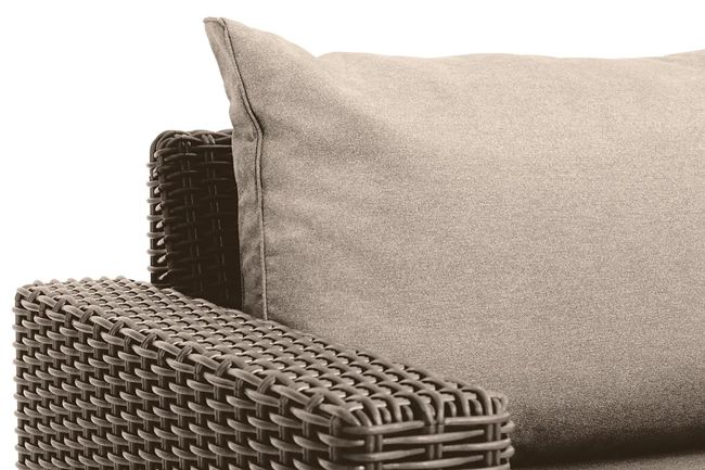 California 3 Seater Chaise Longue Lounge Set - Cappuccino