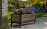 Signature Rolling Planter Mobile Garden Bed - Walnut Brown - Keter US