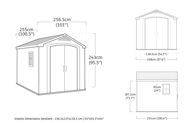 Buy Factor Brown Large Storage Shed 8x8 - Keter Canada