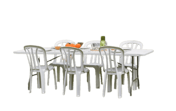 סט אירוח - 6 אקסטרא לכל מצב - לבן - ריהוט גן עד 1,299 ש