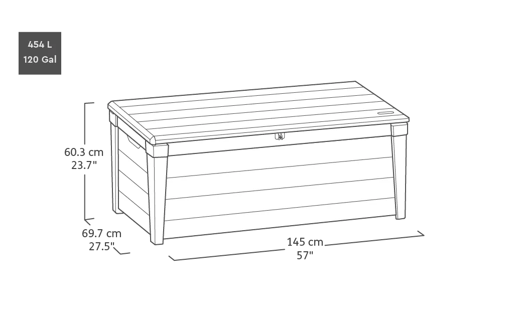 Brightwood 454L Aufbewahrungsbox - Graphit
