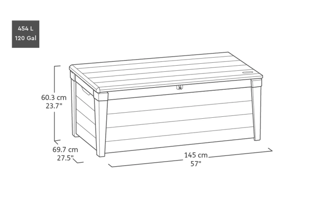 Brightwood Opbergbox - 454L - Antraciet