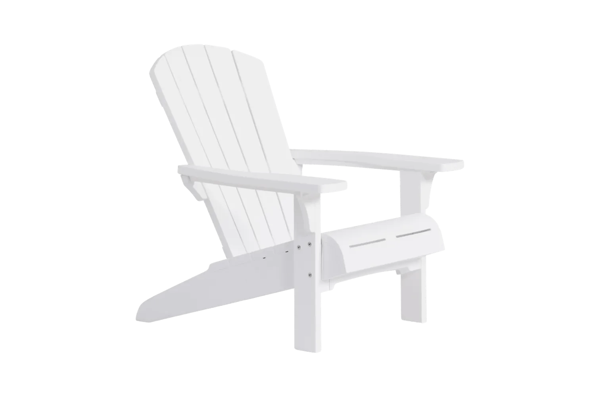 Sillón de exterior Troy Adirondack 80,5x96,5x93 cm - Blanco