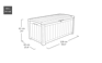 Glenwood Brown 101 Gallon Storage Deck Box - Keter US